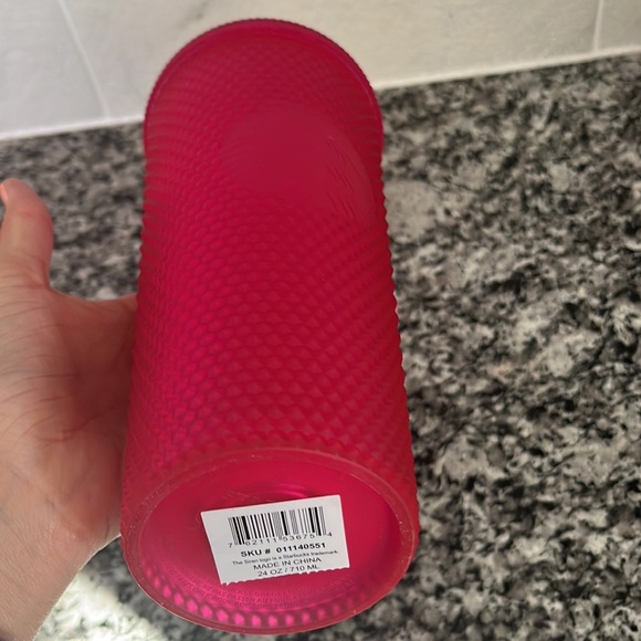 NWT Starbucks Studded Pink Tumbler 24oz - Picture 4 of 7